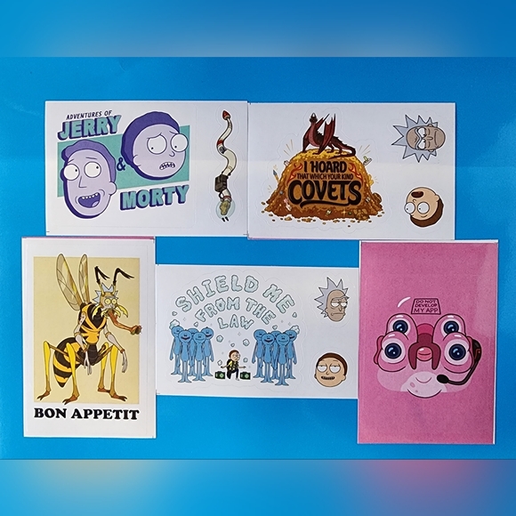 Set of 15 Rick And Morty Vending Machine Stickers, Series 4 - Picture 3 of 7